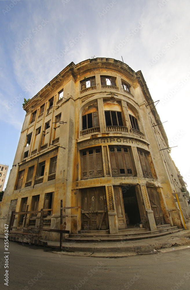 Abandoned building in Old Havana, Cuba