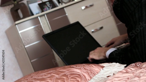 Notebook Typing work in a Hotel