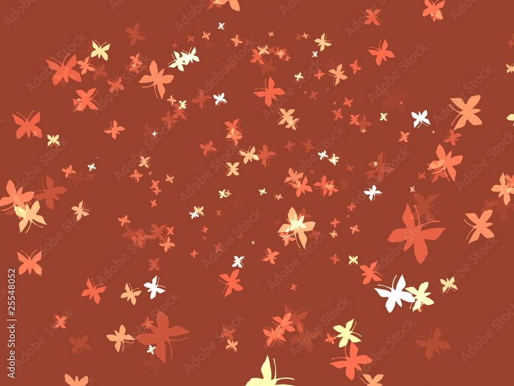 Abstract Red Butterfly Cluster Abstract Red Butterfly Cluster