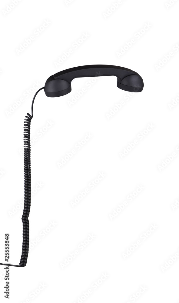 Black Telephone tube isolated on white