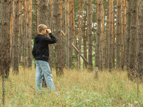 boy and forest