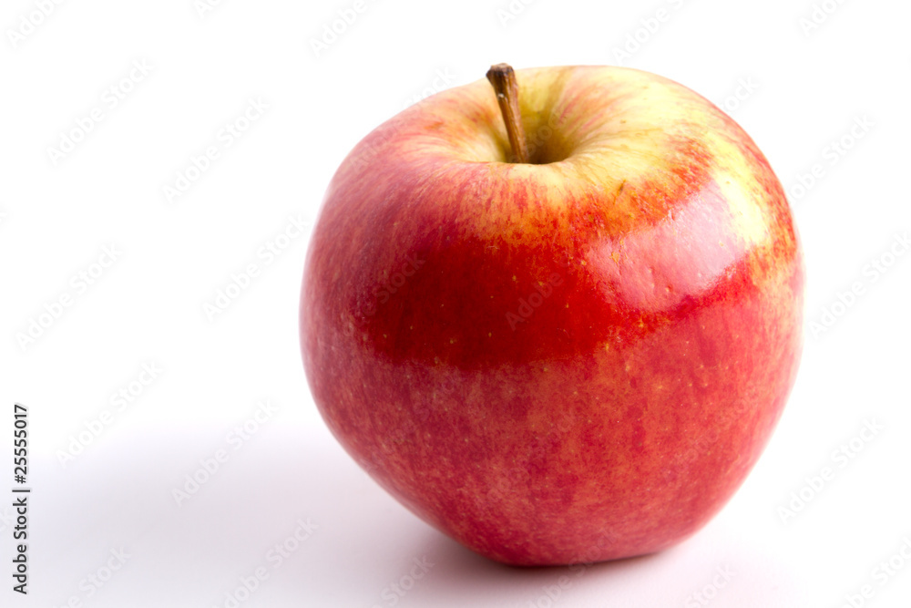 Natural tasty red apple isolated on white. Natural tasty red apple isolated on white.