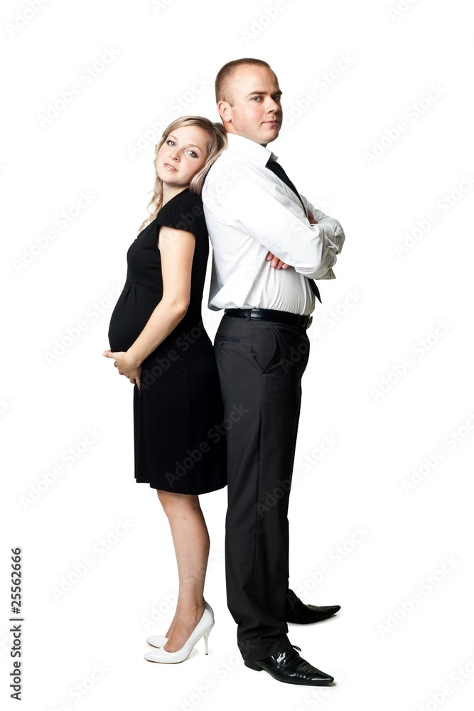 Pregnant woman and her boss Pregnant woman and her boss