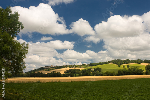 Rural French landscape in summer photo