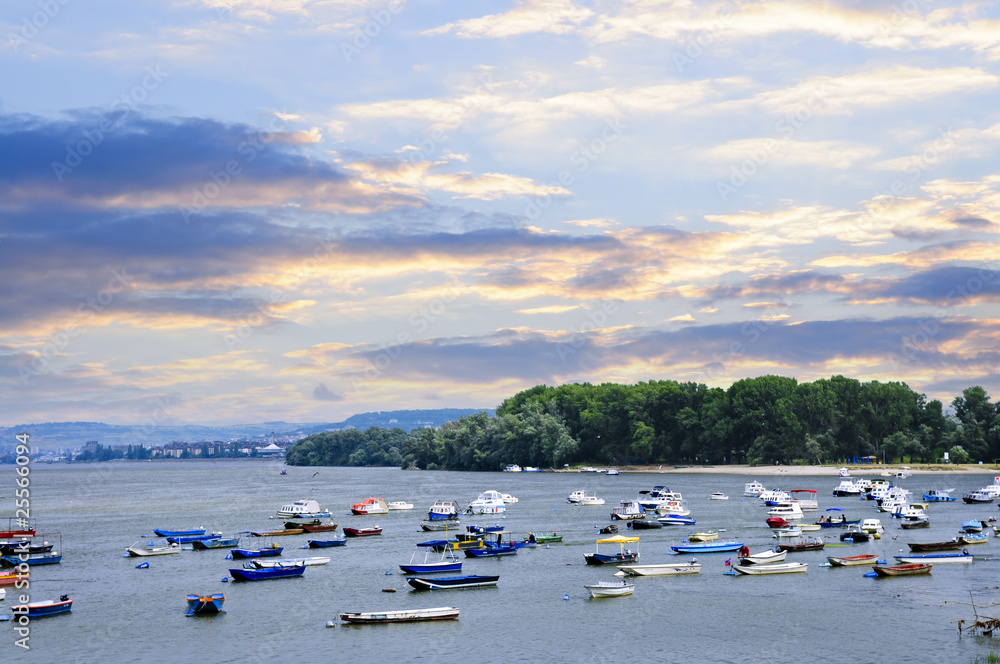 Obraz premium River boats on Danube