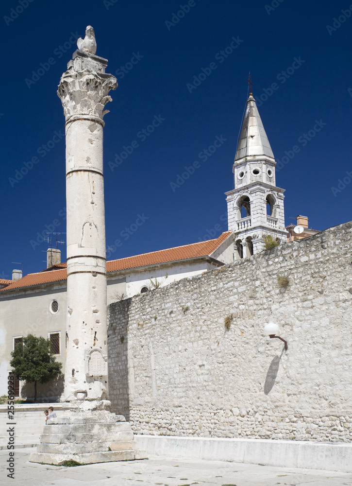 The Roman forum remains in Zadar.