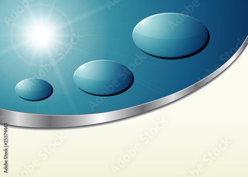abstract background blue with vector sun