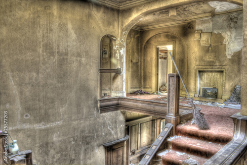 Canvas Print HDR photo of old derelict house