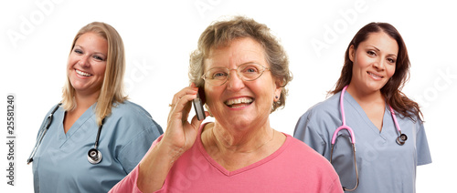 Senior Woman Using Cell Pho...