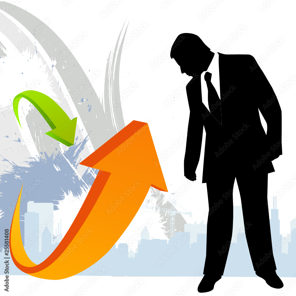 Fototapeta premium business man with arrow