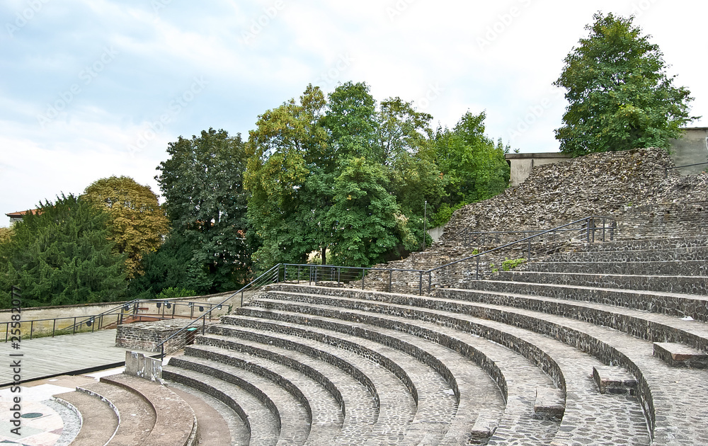 Scène d'amphithéâtre romain à Lyon