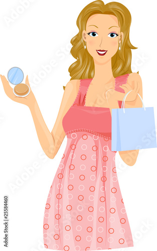 Girl Shopping For Make Up