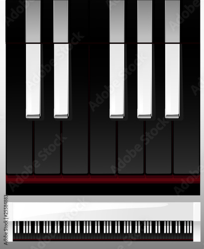 Vector series. set of piano keys in illustration