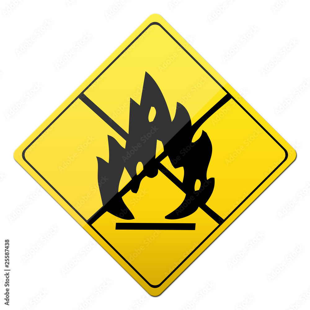 offenes Feuer verboten schild, sign button Stock Illustration Adobe Stock