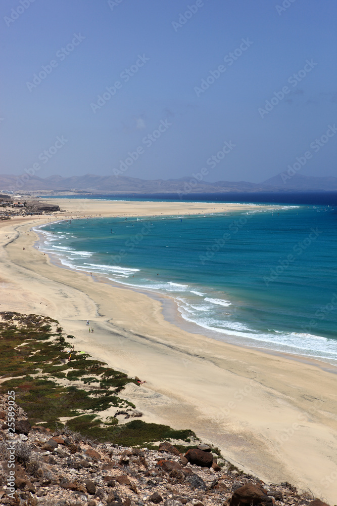 plage de sotavento de jandia des l'île de fuerteventura