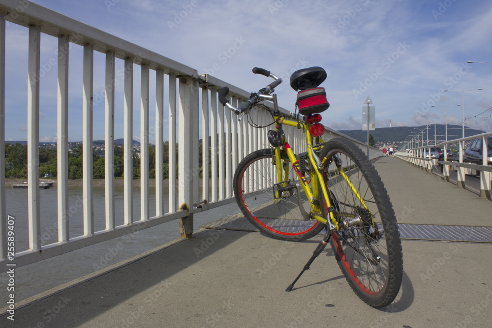 Fototapeta premium bicycle on bridge