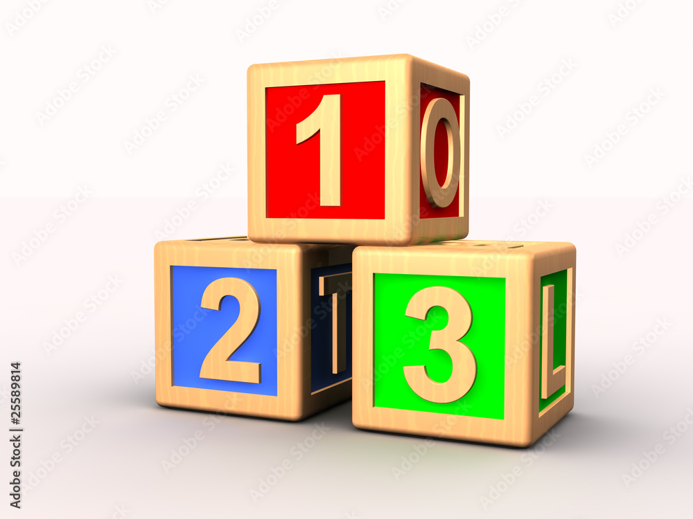 Learning blocks isolated on white space Learning blocks isolated on white space