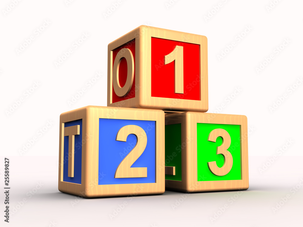 Learning blocks isolated on white space Learning blocks isolated on white space