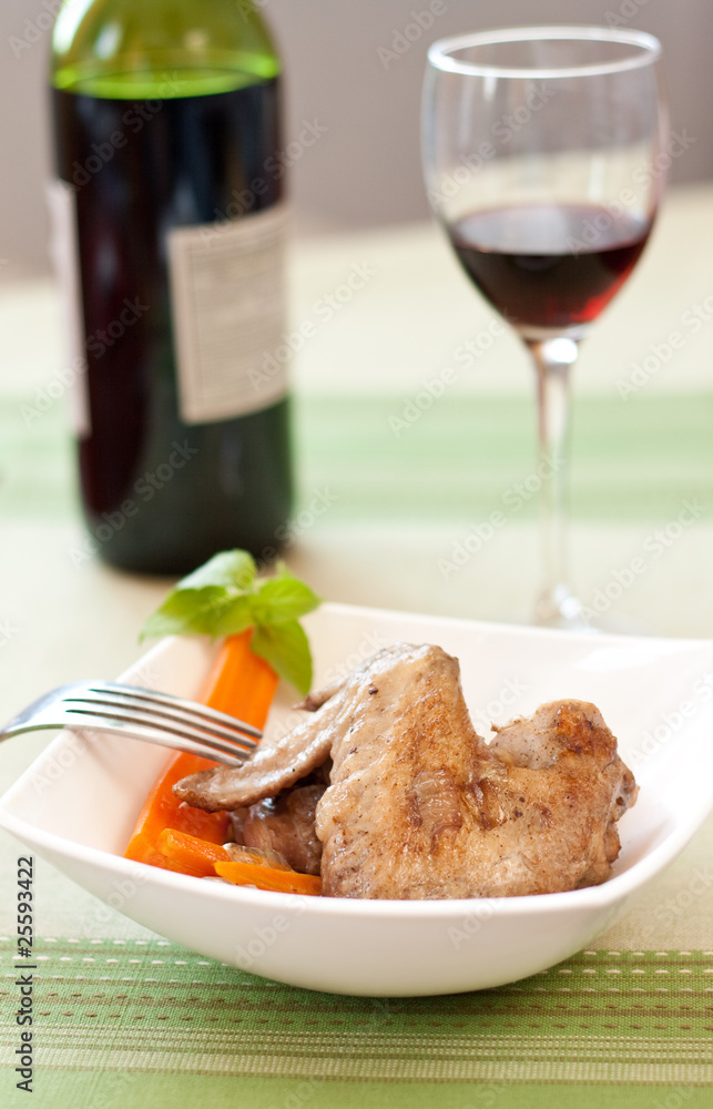 Stewed chicken with vegetables Stewed chicken with vegetables