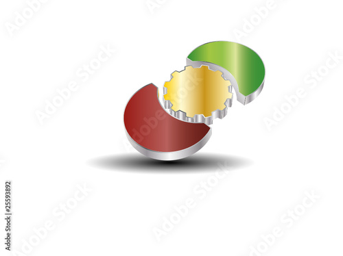 Zahnrad Symbol Logo - Vektor 3d