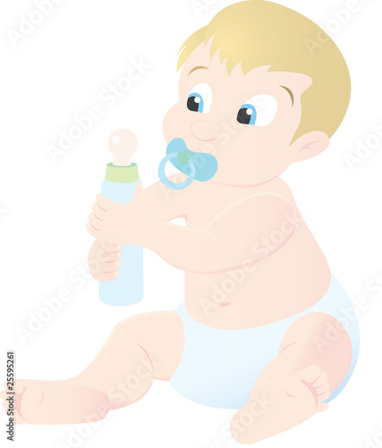 Ребенок с молоком