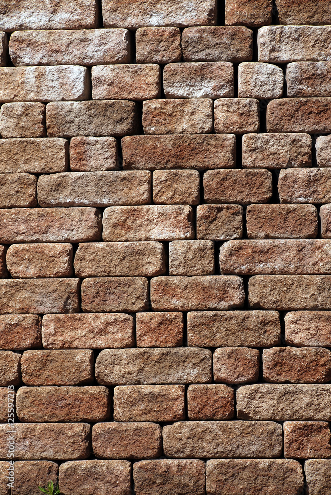 brown rectangular brick wall