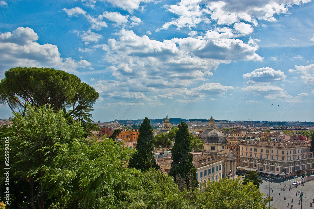 a view of historical buildings in Rome, Italy