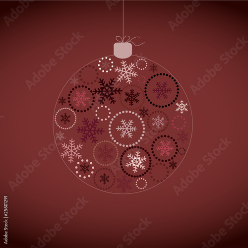 Christmas ball with snowflakes