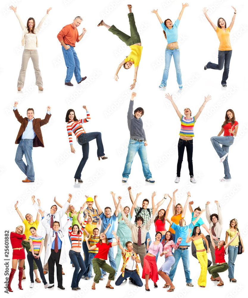 Fototapeta premium Happy funny people