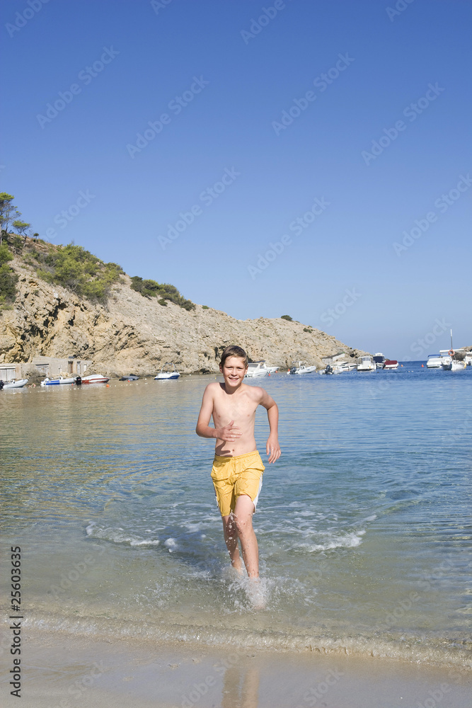 Joshua,courir,plage