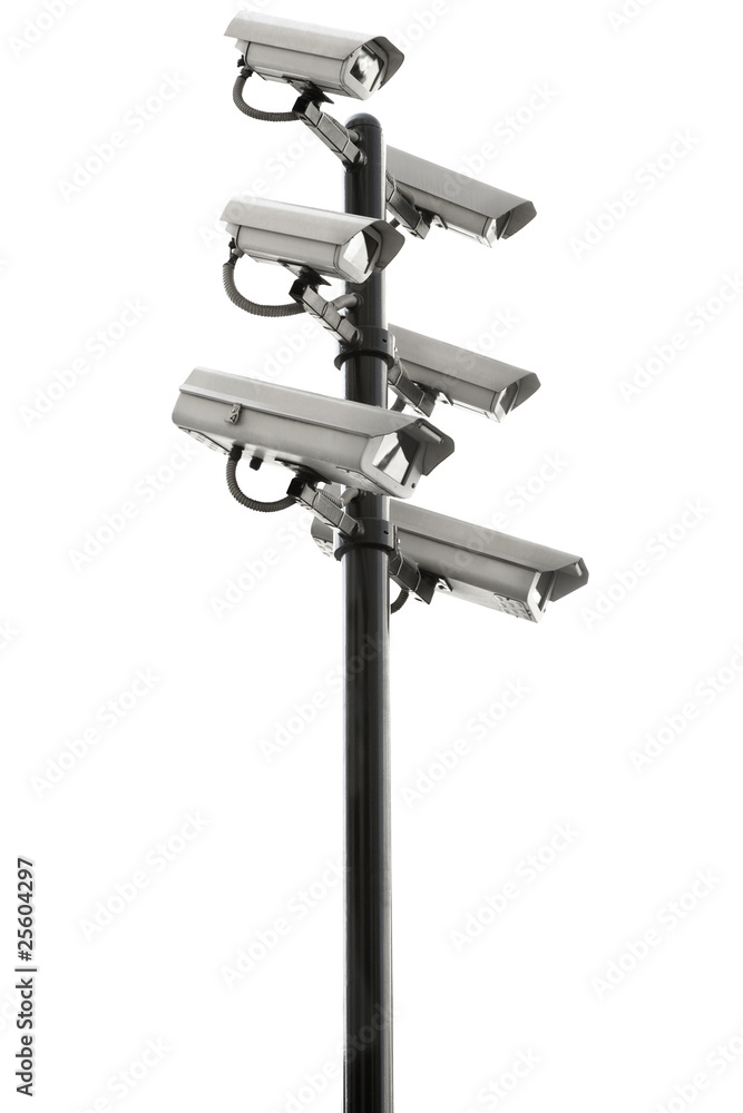 security camera isolated on white