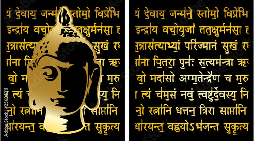 the vector gold buddha