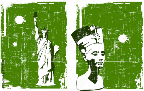 the vector grunge background set