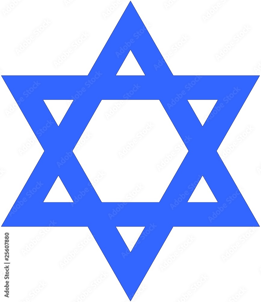 Étoile de David bleu, symbole du judaïsme Étoile de David bleu, symbole du judaïsme