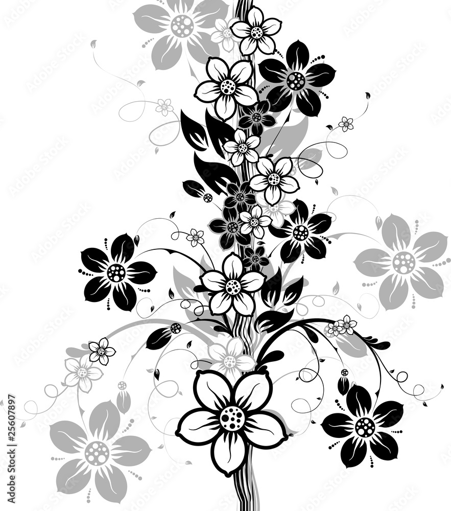 Floral abstract background, vector Floral abstract background, vector