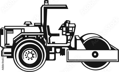 Compactor Vinyl Ready Vector Illustration