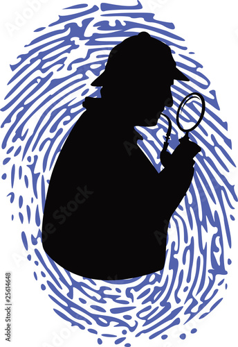 detective on thumbprint