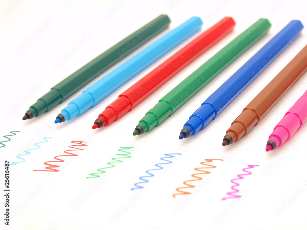 Fototapeta premium Color felt-tip pens