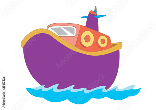 Cute Boat for Children in Vector Illustration