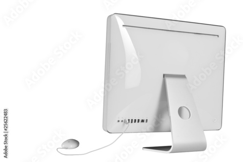 Modern desktop computer with path