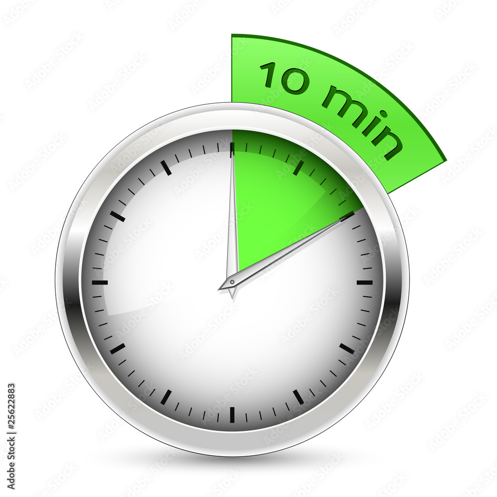 10 minutes. Timer cector illustration. 10 minutes. Timer cector illustration.