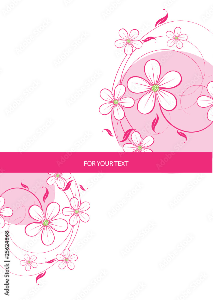 Abstract flowers background with place for your text