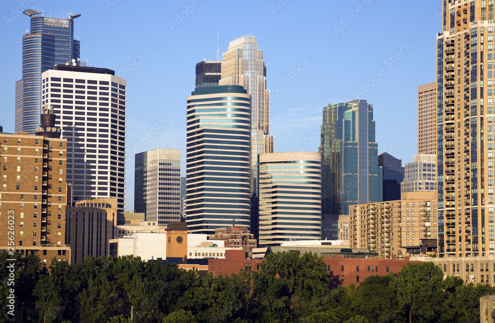 Modern Downtown of Minneapolis