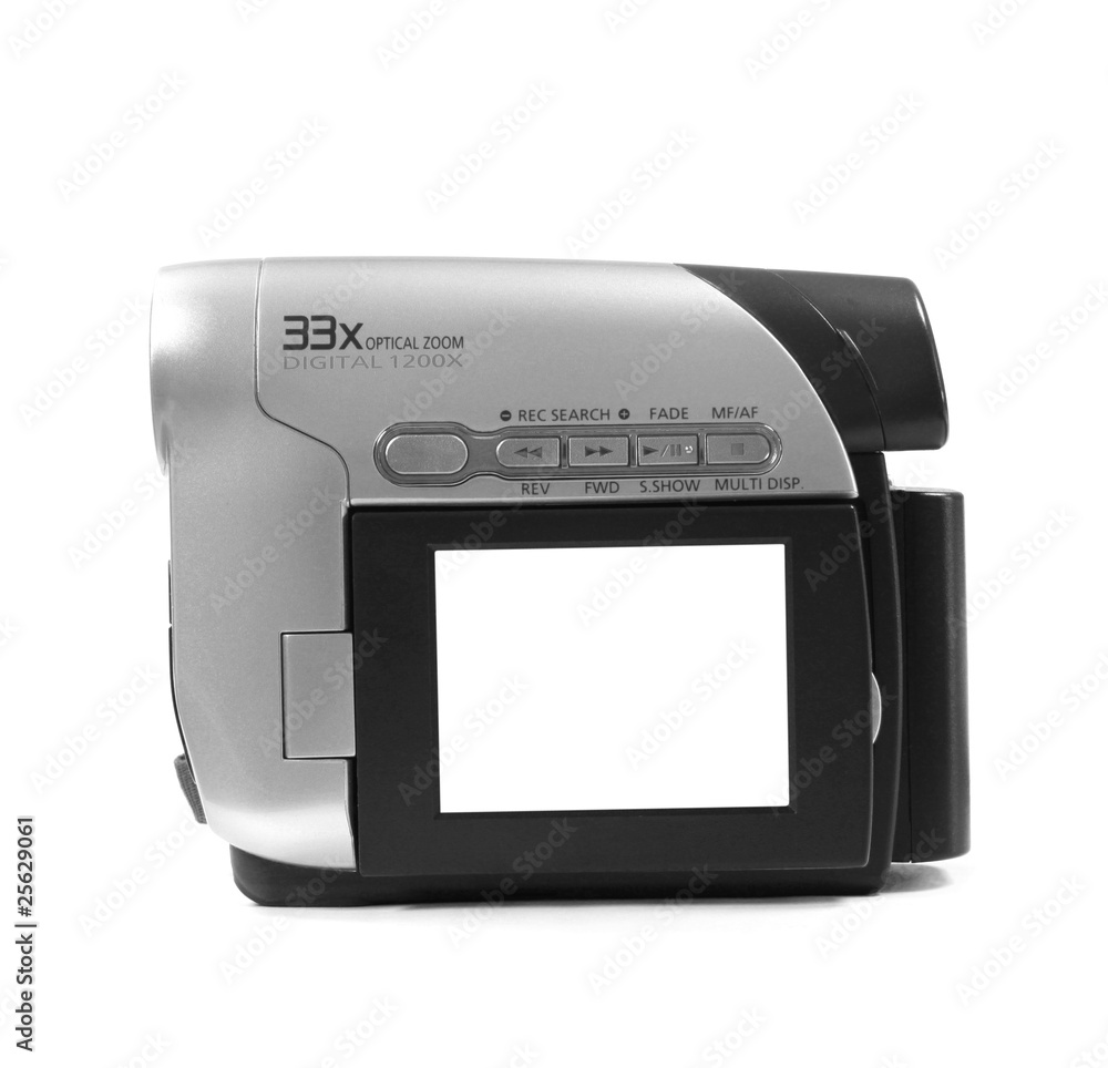 Obraz premium digital video camera on white background