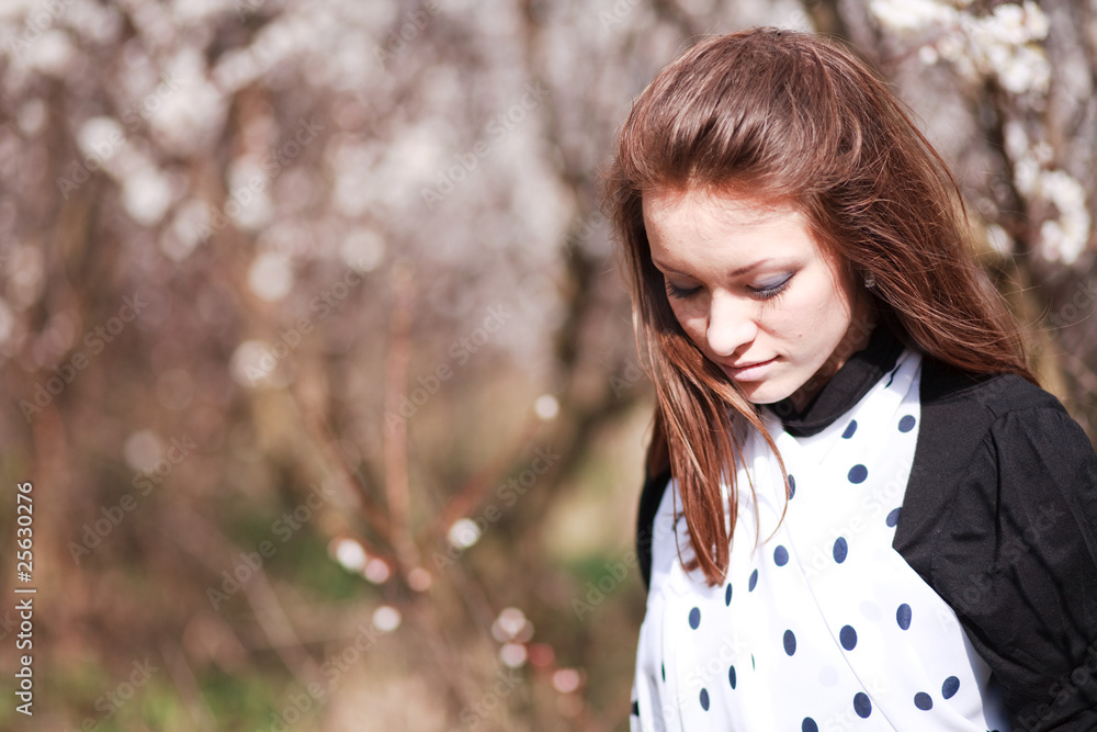 Beautiful young woman outdoor portrait Beautiful young woman outdoor portrait