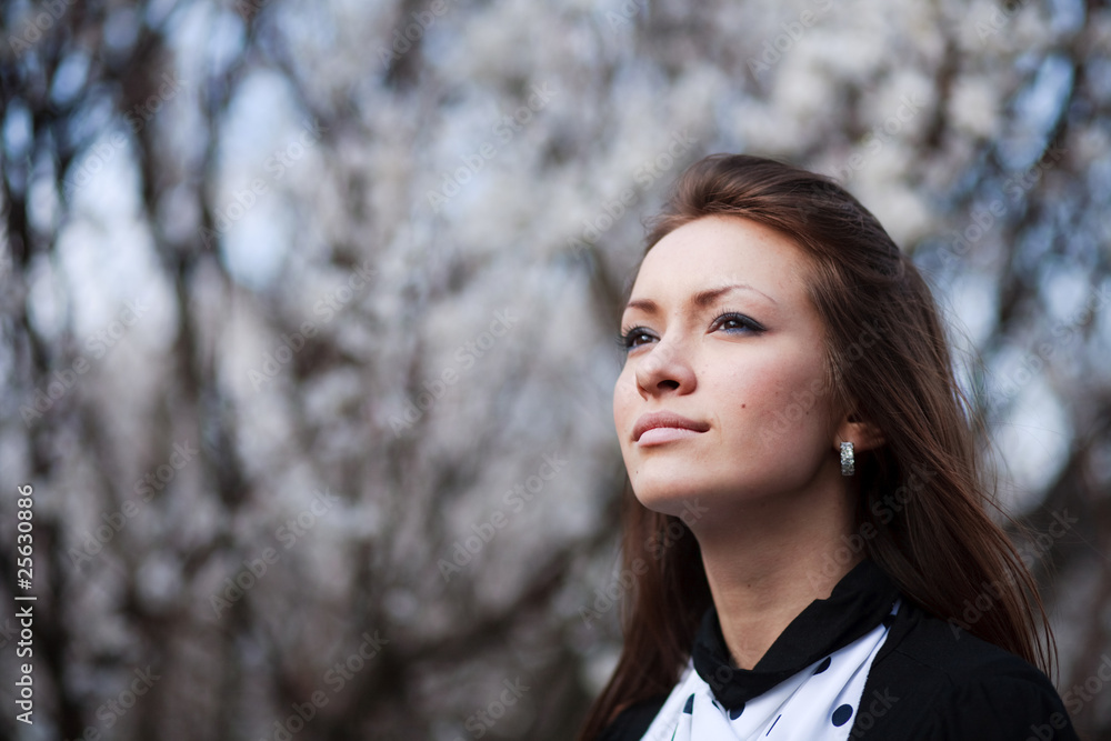 Beautiful young woman outdoor portrait Beautiful young woman outdoor portrait