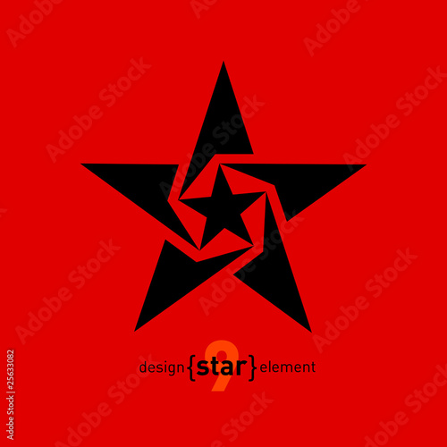 Abstract vector design element star