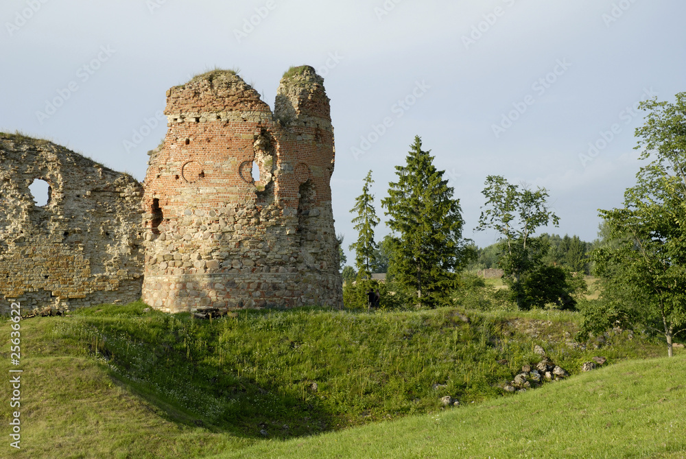 Landscape with ruins (Europe, Estonia)