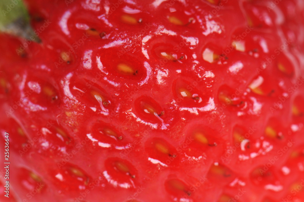 Strawberry texture in closeup Strawberry texture in closeup