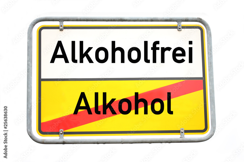 Schild Alkoholfrei 
